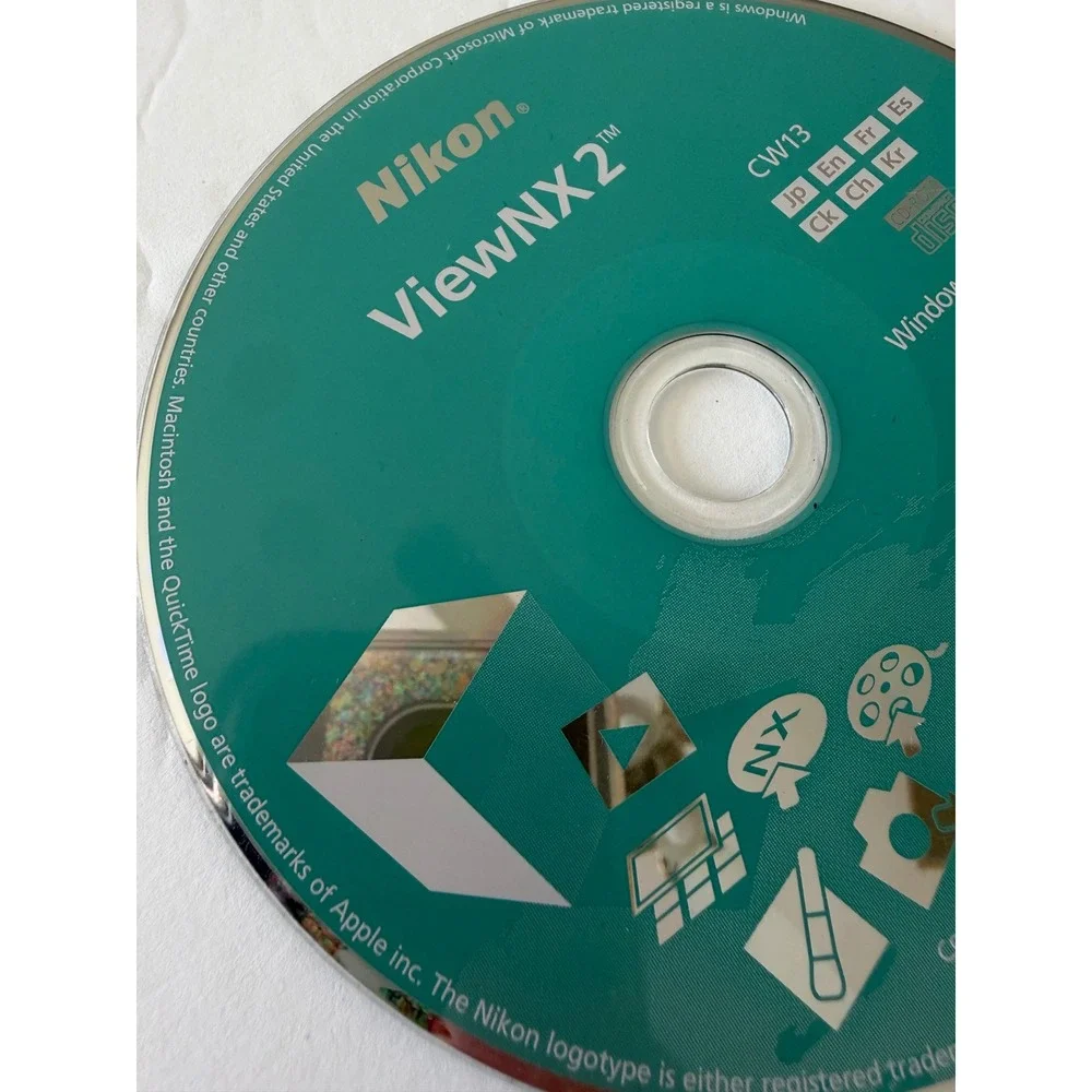 Nikon ViewNX 2 Software CD-ROM CW13 Windows Macintosh Photo Editing Disc